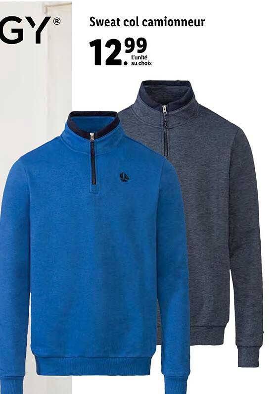 sweat col camionneur