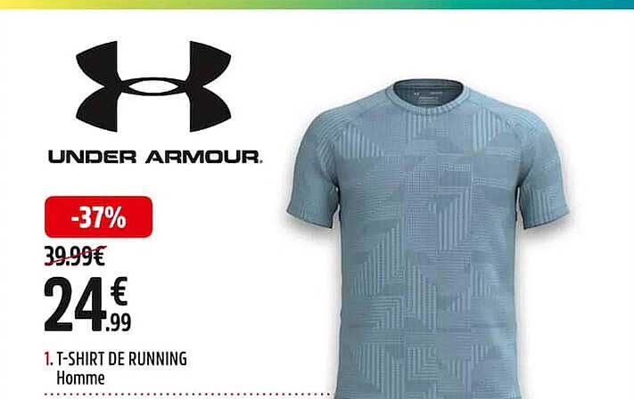 t-shirt de running homme under armour