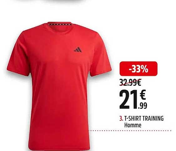 t-shirt training homme adidas