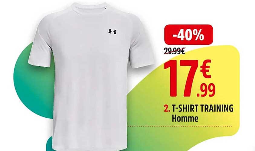 t-shirt training homme under armour