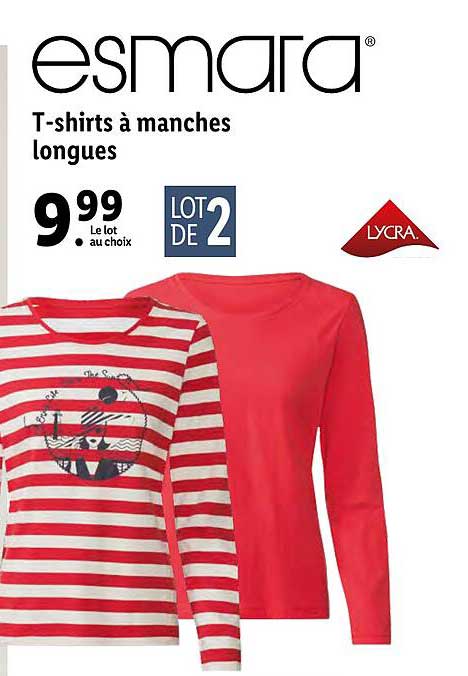 t-shirts à manches longues esmara
