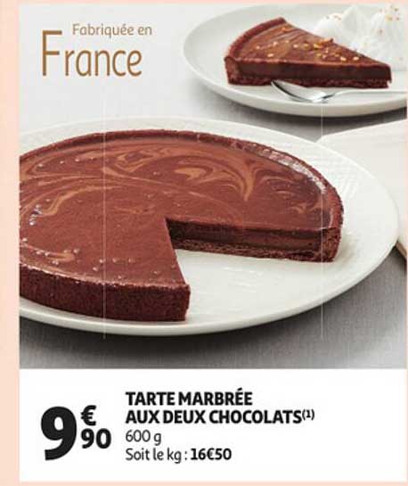 tarte marbrée aux deux chocolats