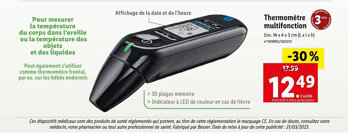 Thermomètre Multifonction