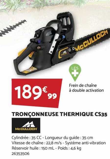 tronçonneuse thermique cs35 mc culloch