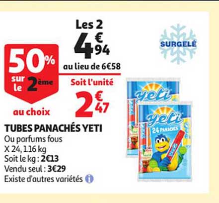 Tubes Panachés Yeti