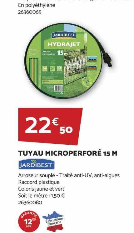 tuyau microperforé 15m jardibest