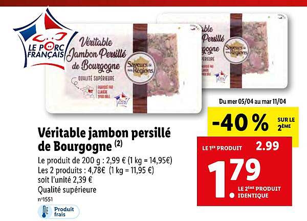 Véritable Jambon Persillé De Bourgogne Saveurs De Nos Régions