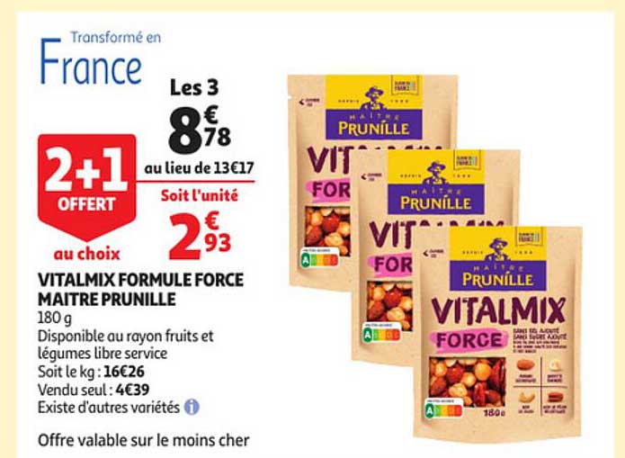 vitalmix formule force maître prunille