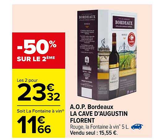 a.o.p. bordeaux la cave d'augustin florent