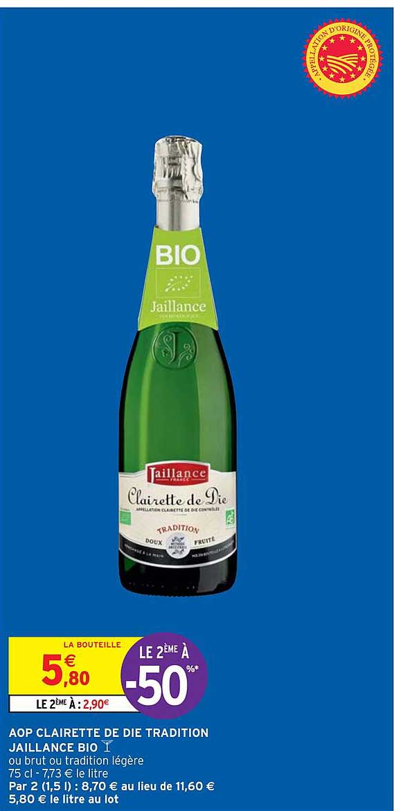 aop clairette de die tradition jaillance bio