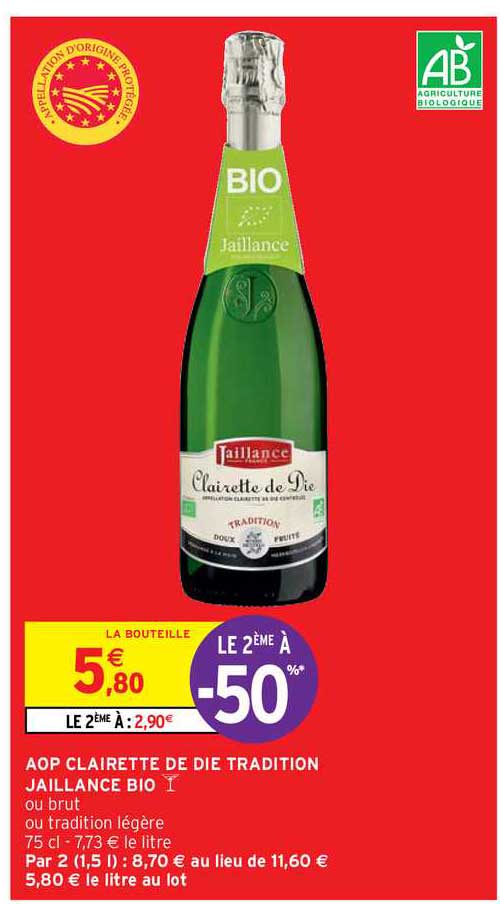 aop clairette de die tradition jaillance bio