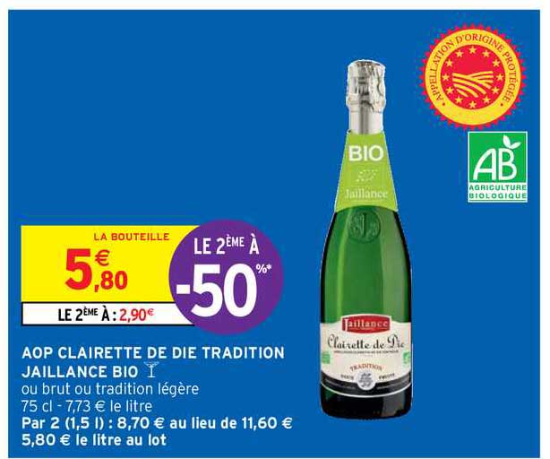 aop clairette de die tradition jaillance bio