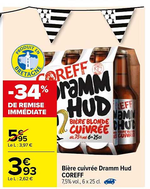 bière cuivrée dramm hud coreff
