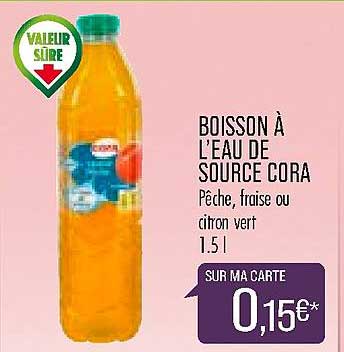 boisson à l'eau de source cora