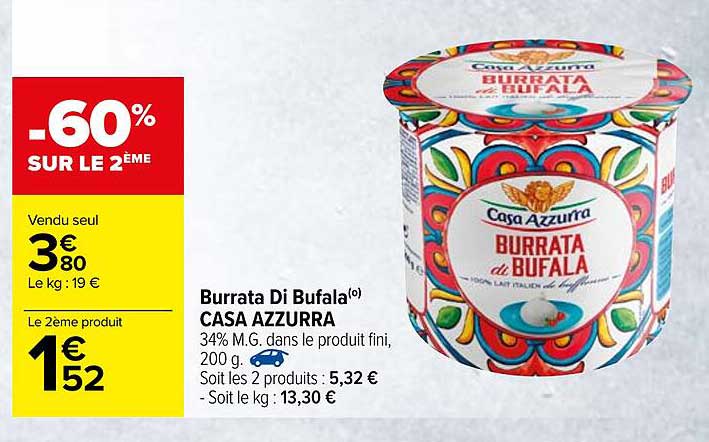 burrata di bufala casa azzurra