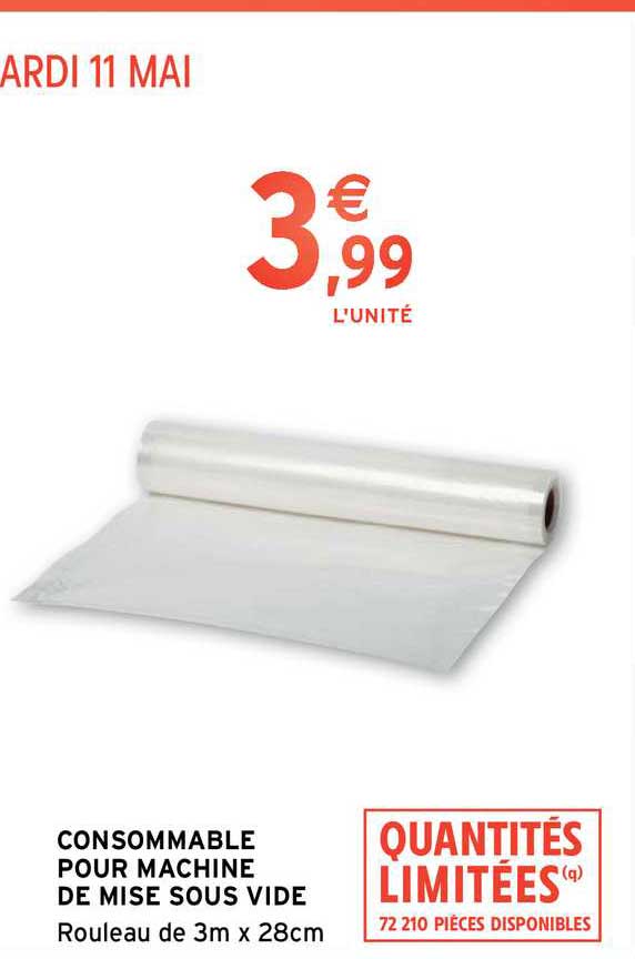 consommable pour machine de mise sous vide