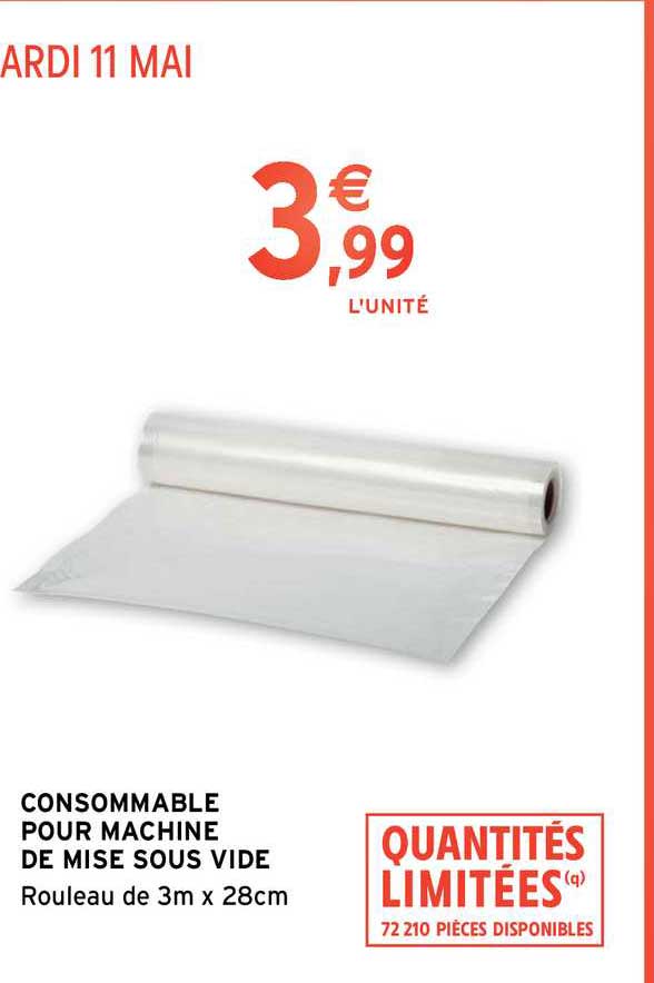 consommable pour machine de mise sous vide
