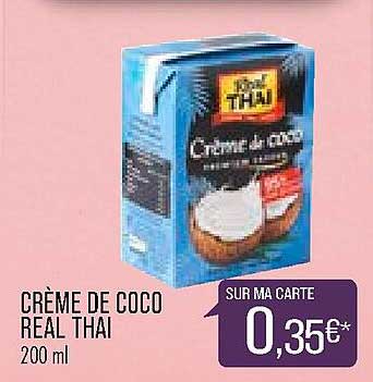 crème de coco real thai