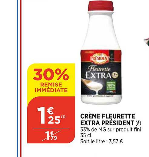 Crème Fleurette Extra Président