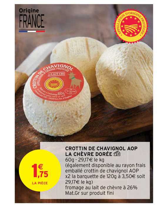 crottin de chavignol aop la chèvre dorée