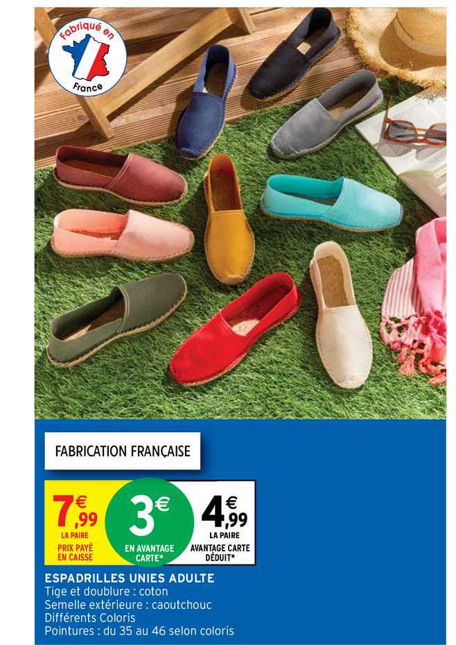 espadrilles unies adulte