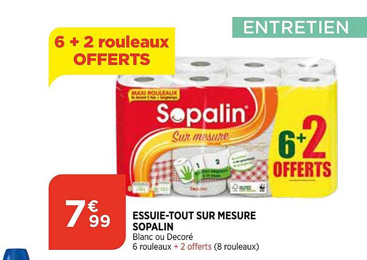 essuie-tout sur mesure sopalin