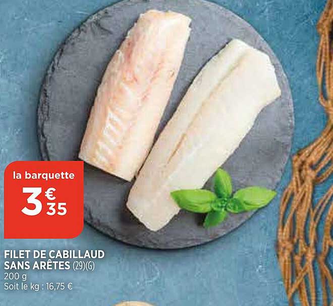 filet de cabillaud sans arêtes