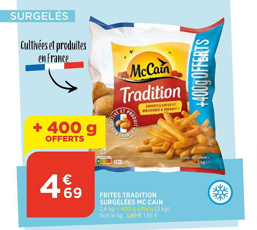 Frites Tradition Surgelées Mc Cain