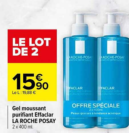 gel moussant purifiant effaclar la  roche posay