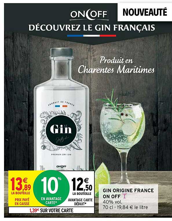 gin origine france on off