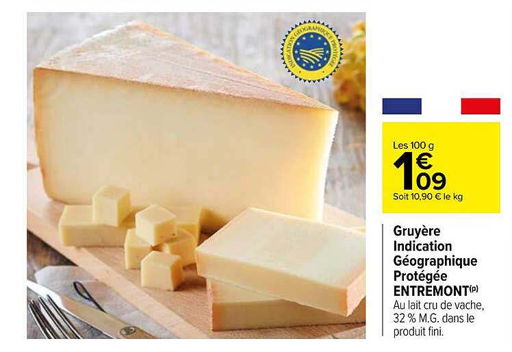 Gruyère Indication Géographique Protégée Entremont