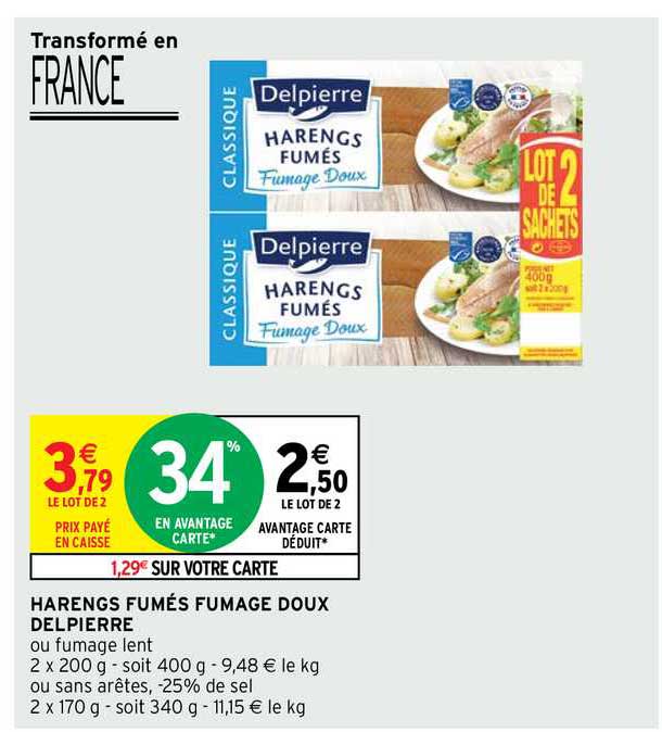 harengs fumés fumage doux delpierre