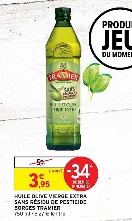 huile olive vierge extra sans résidu de persticide borges tramier