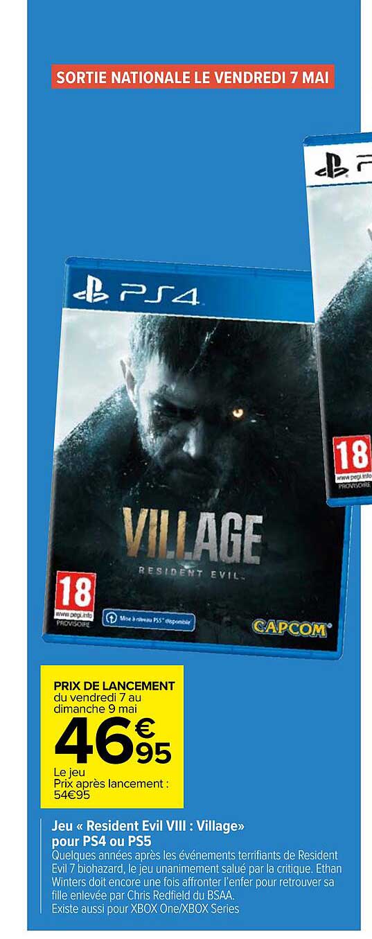 jeu «résident evil viii : village» pour ps4 ou ps5