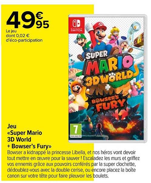 Jeu «super Mario» 3d World + Bowser's Fury