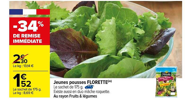 jeunes pousses florette