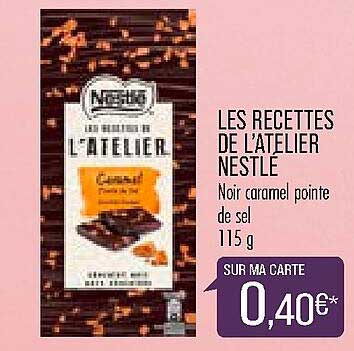 les recettes de l'atelier nestlé
