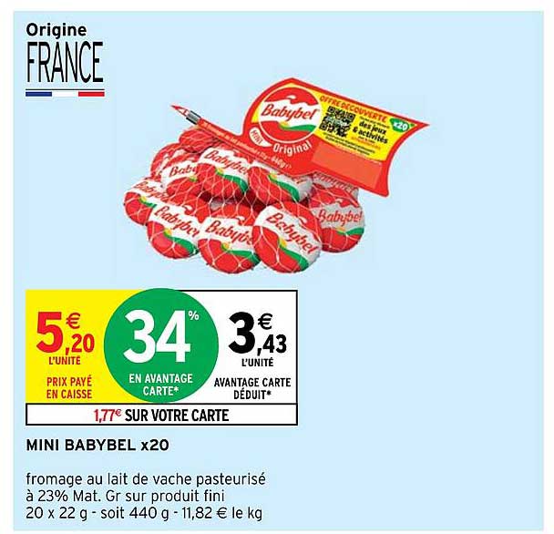 mini babybel x20