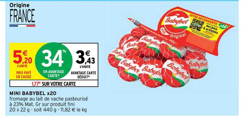 mini babybel x20