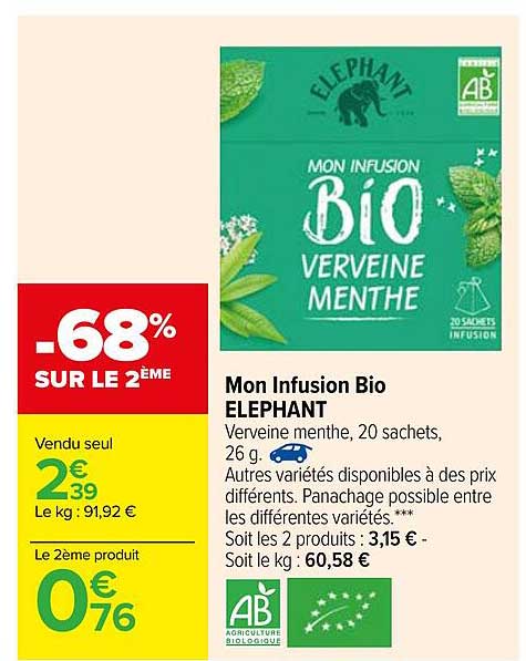 mon infusion bio éléphant