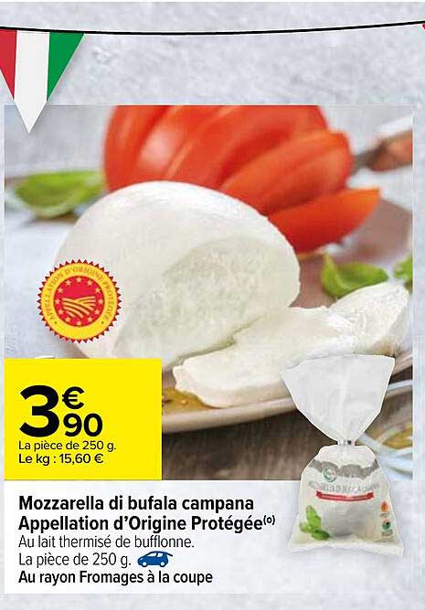 mozzarella di bufala campana appellation d'origine protégée