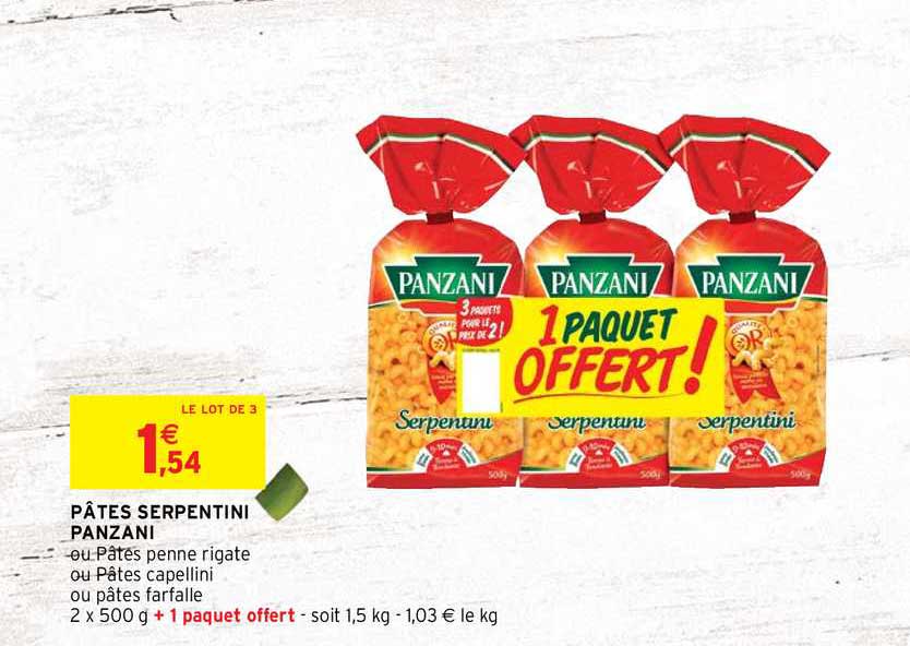 Pâtes Serpentini Panzani