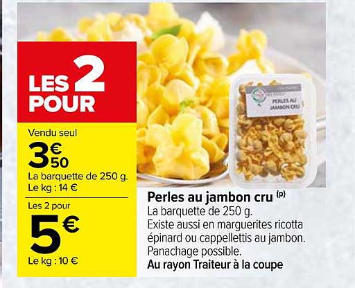 Perles Au Jambon Cru