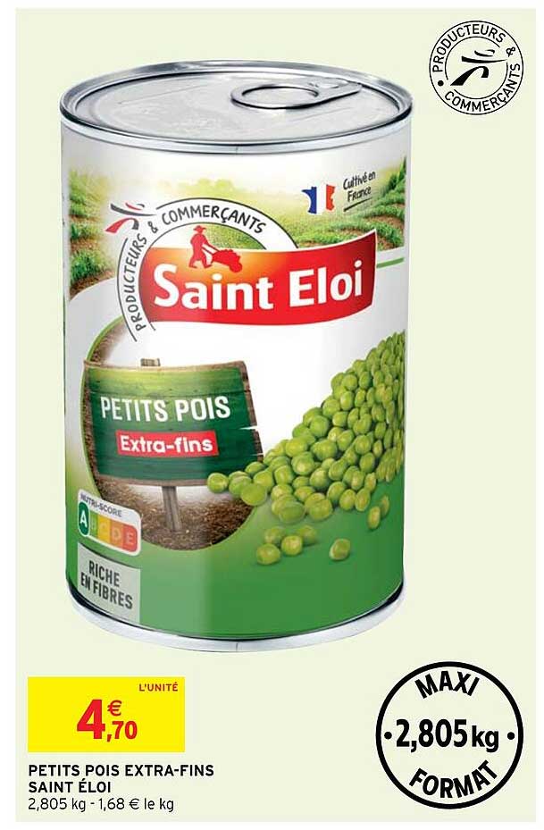 petits pois extra-fins saint éloi