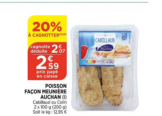 poisson façon meunière auchan