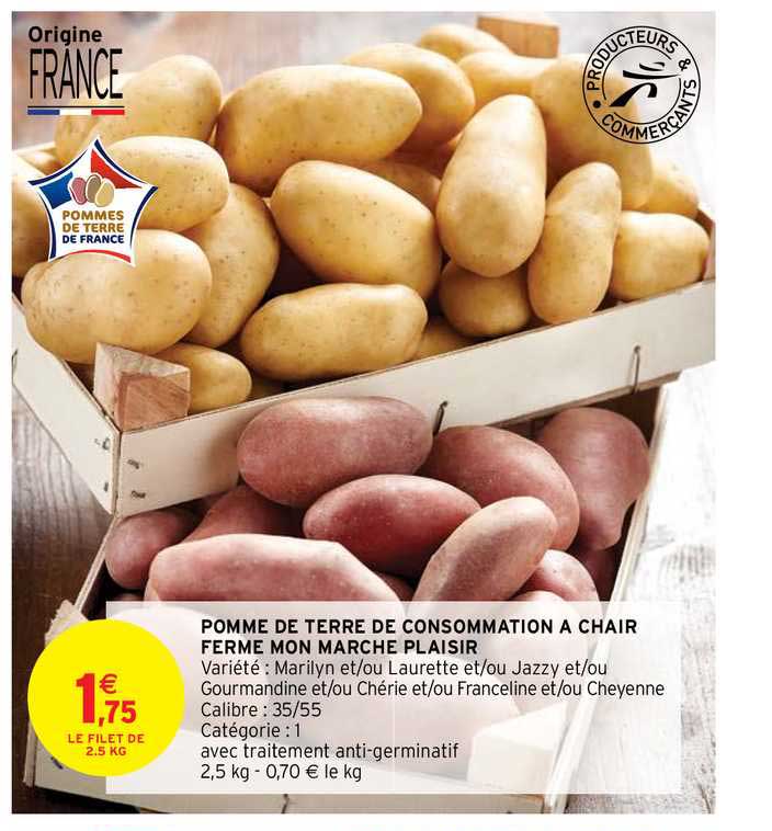 pomme de terre de consommation à chair ferme mon marché plaisir