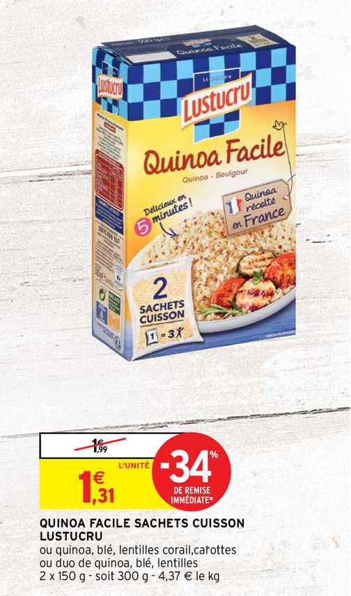 Quinoa Facile Sachets Cuisson Lustucru