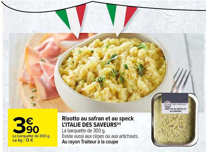 risotto au safran et au speck l'italie des saveurs