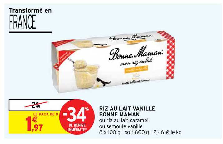 Riz Au Lait Vanille Bonne Maman