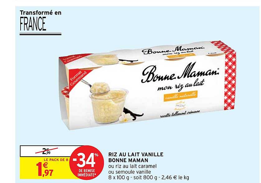 riz au lait vanille bonne maman